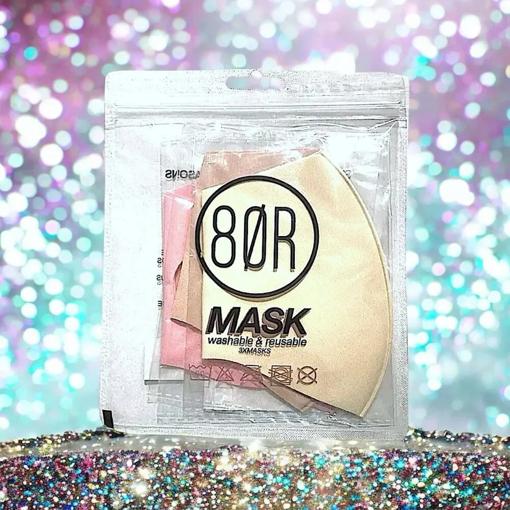 8 OTHER REASONS Face Mask Trio in Cream, Pink, Tan MSRP $21.95 New In Package